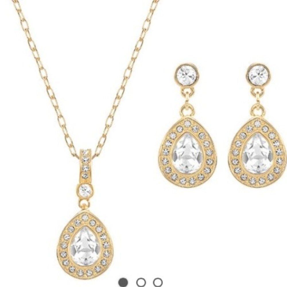 Swarovski Gold Sensation Set‎ pendant & earrings